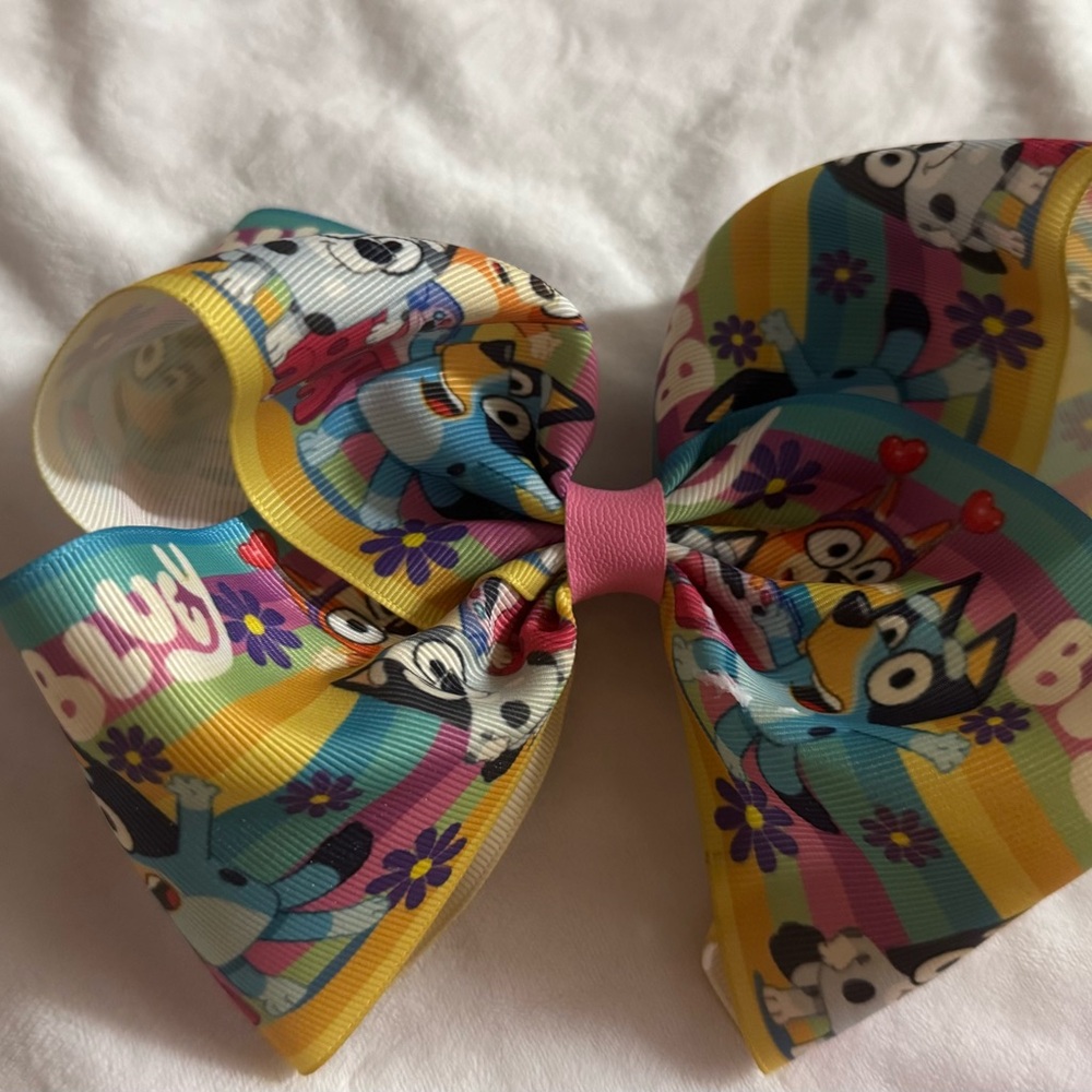 Playful Yellow and Pink Hair Care Bow